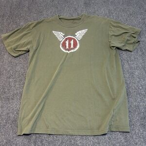 Military army green 11th Airborne‎ Distressed Insignia T Shirt sz XL